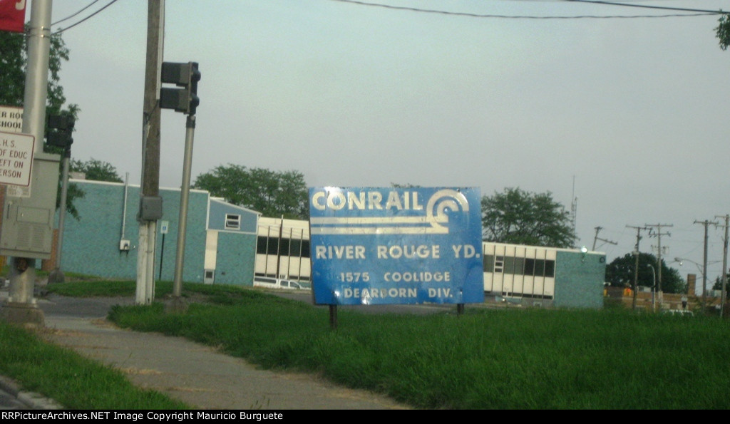 Conrail River Rouge Yard Sign